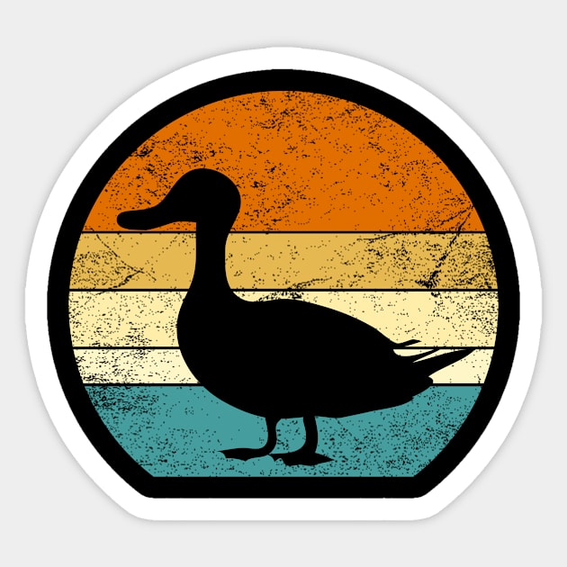 Vintage retro duck Sticker by Inyourdesigns